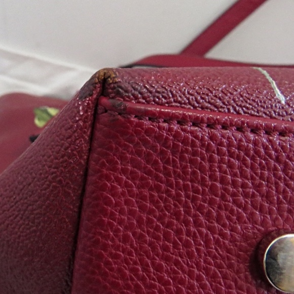 Dana Buchman Burgundy Floral Tote Bag - Picture 5 of 13